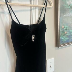 Vintage Velvet Black Mini Dress